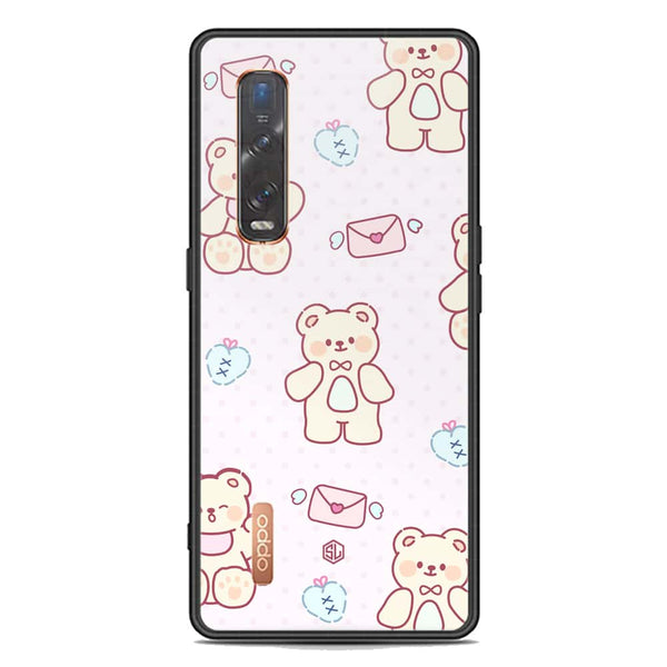 Cute Chic Series Soft Phone Case - Premium Glass Case - Design 3 - Oppo Find X2 Pro