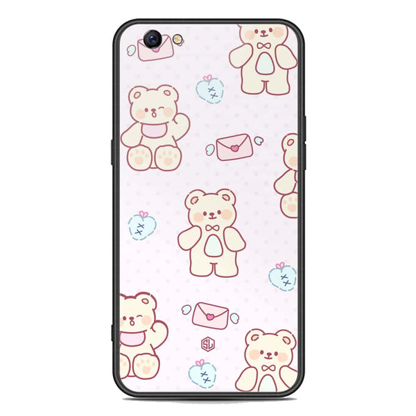 Cute Chic Series Soft Phone Case - Premium Glass Case - Design 3 - Oppo F3 Plus