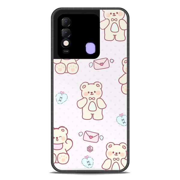 Cute Chic Series Soft Phone Case - Premium Glass Case - Design 3 - Tecno Spark 8