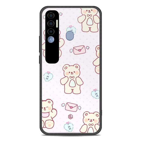Cute Chic Series Soft Phone Case - Premium Glass Case - Design 3 - Tecno Spark 7 Pro