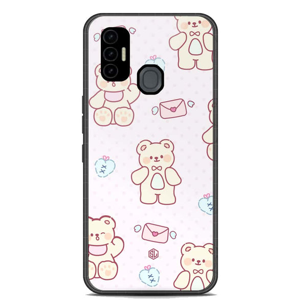 Cute Chic Series Soft Phone Case - Premium Glass Case - Design 3 - Tecno Spark 7