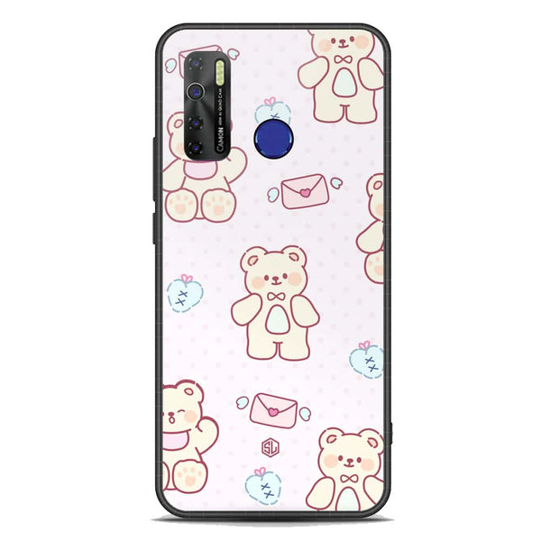 Cute Chic Series Soft Phone Case - Premium Glass Case - Design 3 - Tecno Spark 5