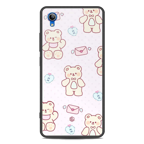 Cute Chic Series Soft Phone Case - Premium Glass Case - Design 3 - Vivo Y91C