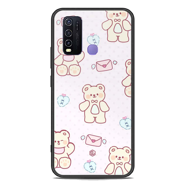 Cute Chic Series Soft Phone Case - Premium Glass Case - Design 3 - Vivo Y50