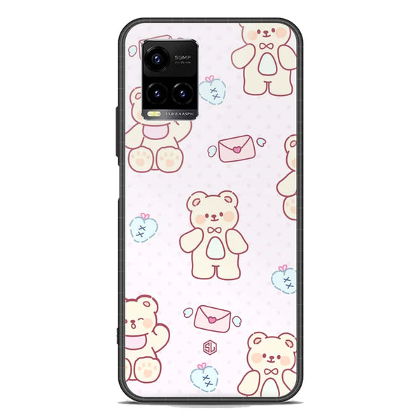 Cute Chic Series Soft Phone Case - Premium Glass Case - Design 3 - Vivo Y21t