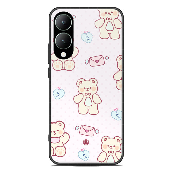 Cute Chic Series Soft Phone Case - Premium Glass Case - Design 3 - Vivo Y17s