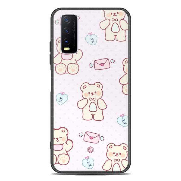 Cute Chic Series Soft Phone Case - Premium Glass Case - Design 3 - Vivo Y12a