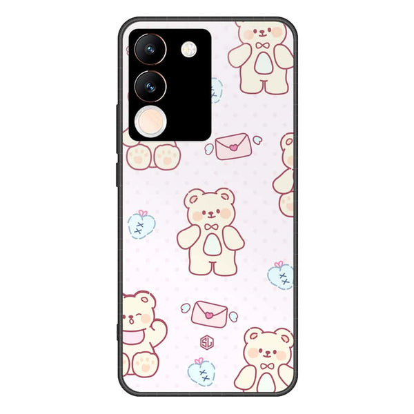 Cute Chic Series Soft Phone Case - Premium Glass Case - Design 3 - Vivo V29e