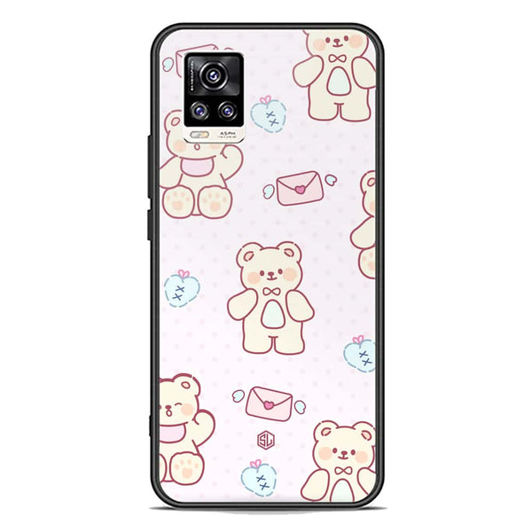 Cute Chic Series Soft Phone Case - Premium Glass Case - Design 3 - Vivo V20