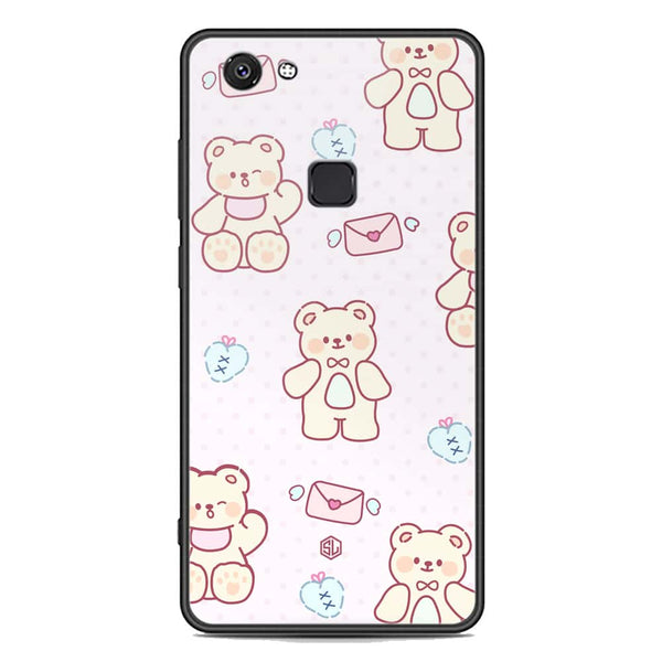 Cute Chic Series Soft Phone Case - Premium Glass Case - Design 3 - Vivo V7
