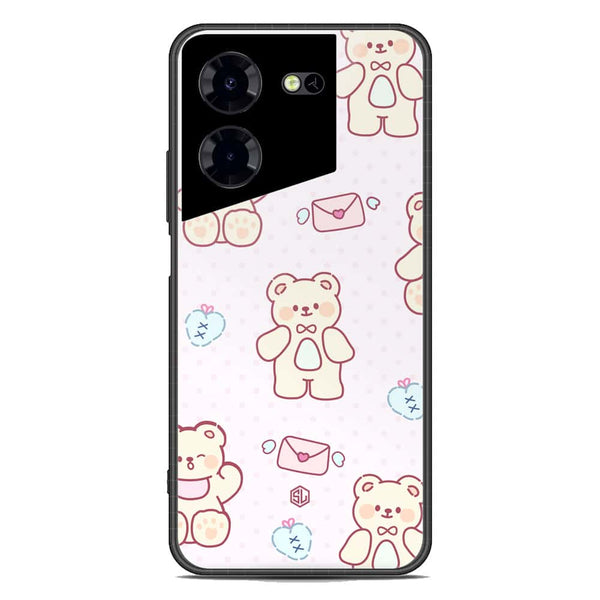 Cute Chic Series Soft Phone Case - Premium Glass Case - Design 3 - Tecno Pova 5 Pro