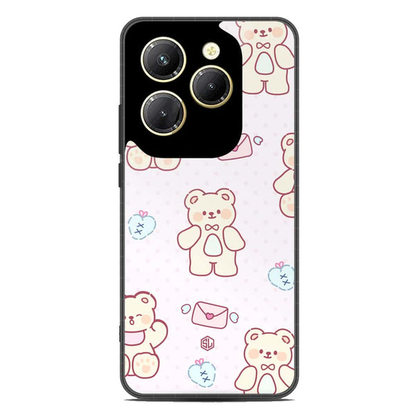 Cute Chic Series Soft Phone Case - Premium Glass Case - Design 3 - Infinix Hot 40 Pro