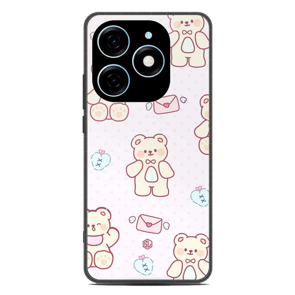 Cute Chic Series Soft Phone Case - Premium Glass Case - Design 3 - Tecno Spark 20