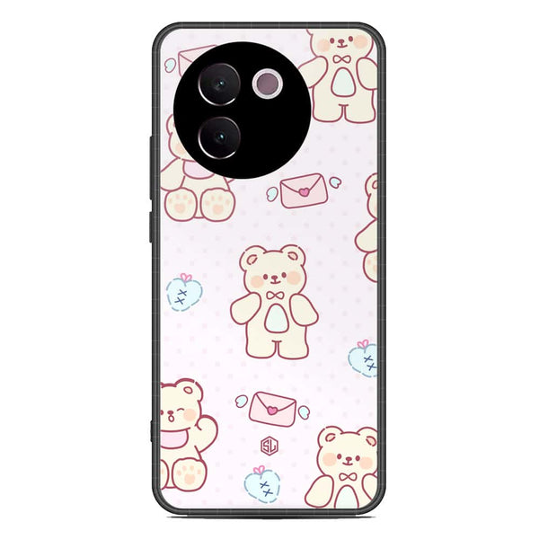 Cute Chic Series Soft Phone Case - Premium Glass Case - Design 3 - Vivo V30e