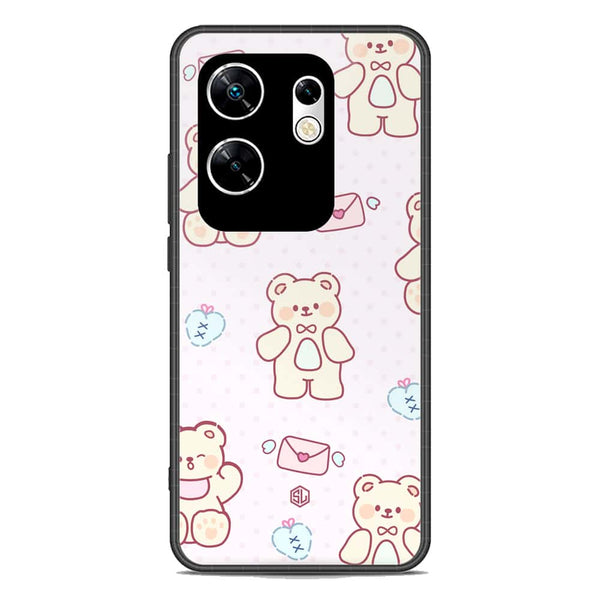 Cute Chic Series Soft Phone Case - Premium Glass Case - Design 3 - Infinix Zero 30 4G
