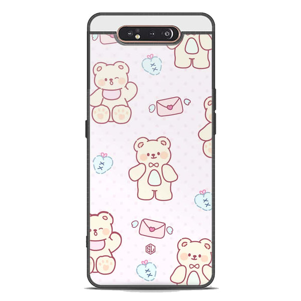 Cute Chic Series Soft Phone Case - Premium Glass Case - Design 3 - Samsung Galaxy A80