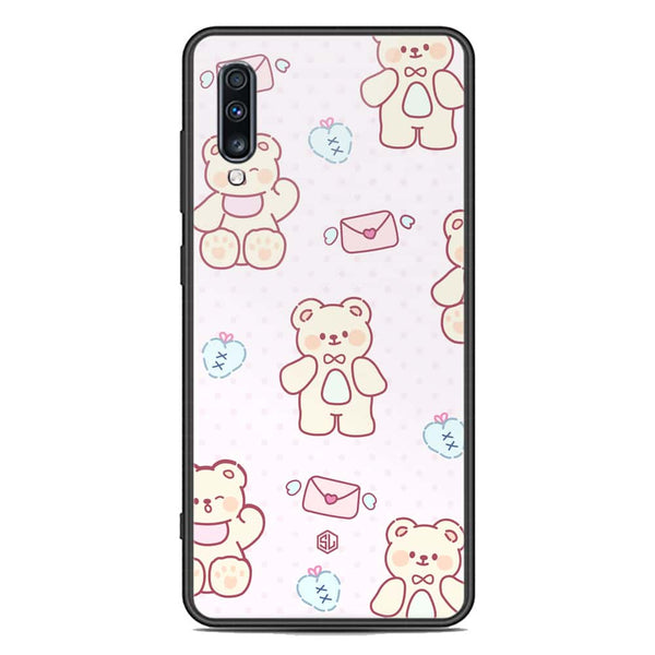 Cute Chic Series Soft Phone Case - Premium Glass Case - Design 3 - Samsung Galaxy A70