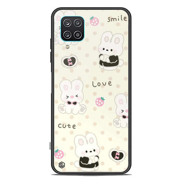 Cute Chic Series Soft Phone Case - Premium Glass Case - Design 4 - Samsung Galaxy A12 Nacho
