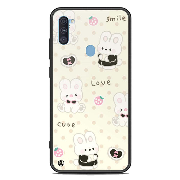 Cute Chic Series Soft Phone Case - Premium Glass Case - Design 4 - Samsung Galaxy A11