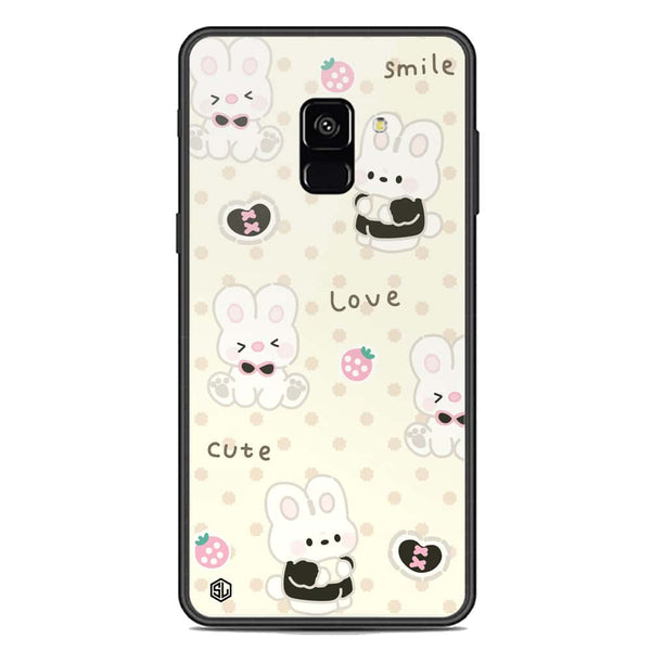 Cute Chic Series Soft Phone Case - Premium Glass Case - Design 4 - Samsung Galaxy A8 2018