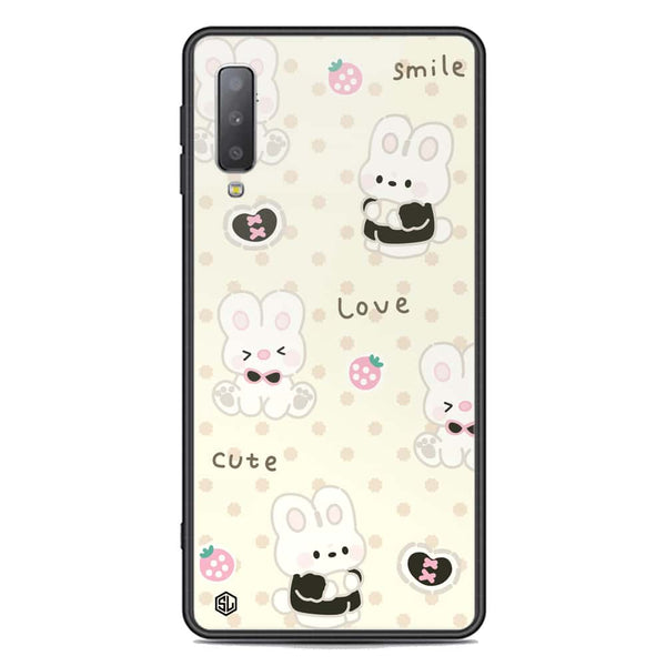 Cute Chic Series Soft Phone Case - Premium Glass Case - Design 4 - Samsung Galaxy A7 2018