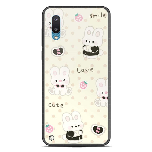 Cute Chic Series Soft Phone Case - Premium Glass Case - Design 4 - Samsung Galaxy A02