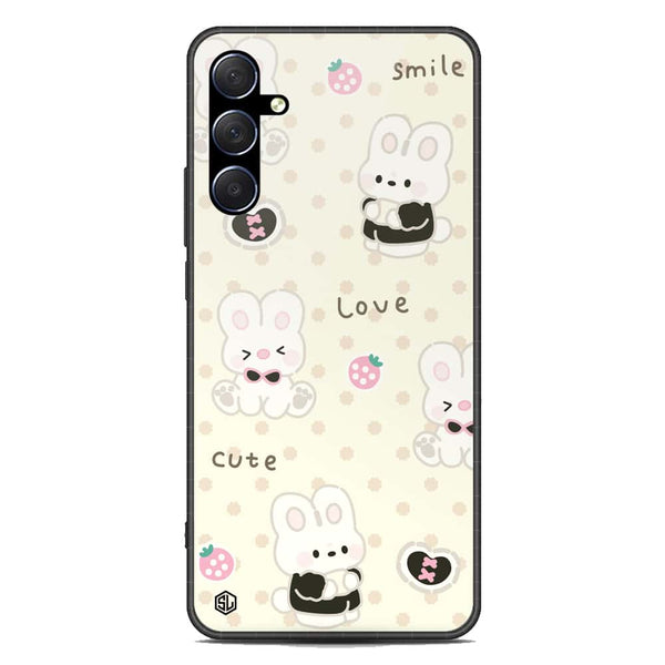 Cute Chic Series Soft Phone Case - Premium Glass Case - Design 4 - Samsung Galaxy M53