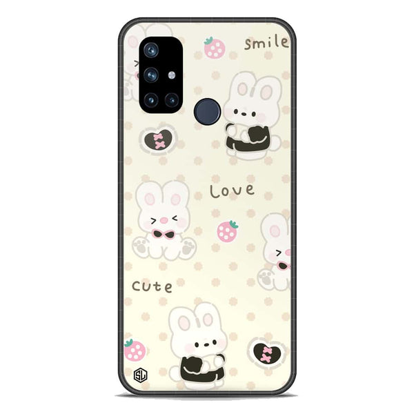 Cute Chic Series Soft Phone Case - Premium Glass Case - Design 4 - OnePlus Nord N10 5G