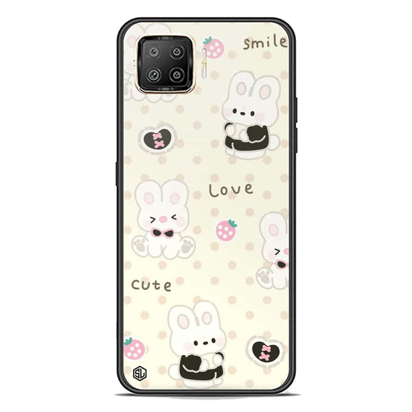 Cute Chic Series Soft Phone Case - Premium Glass Case - Design 4 - Oppo Reno 4 Lite