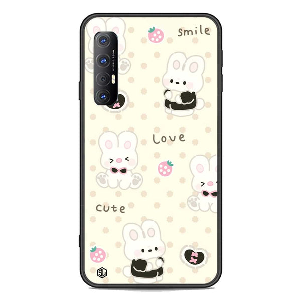 Cute Chic Series Soft Phone Case - Premium Glass Case - Design 4 - Oppo Reno 3 Pro