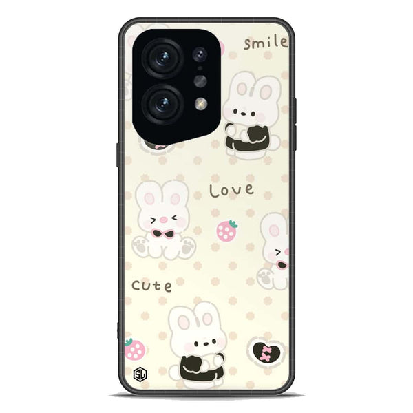 Cute Chic Series Soft Phone Case - Premium Glass Case - Design 4 - Oppo Find X5