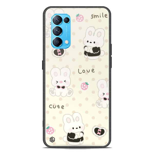 Cute Chic Series Soft Phone Case - Premium Glass Case - Design 4 - Oppo Find X3 Lite