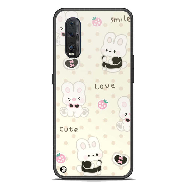 Cute Chic Series Soft Phone Case - Premium Glass Case - Design 4 - Oppo Find X2