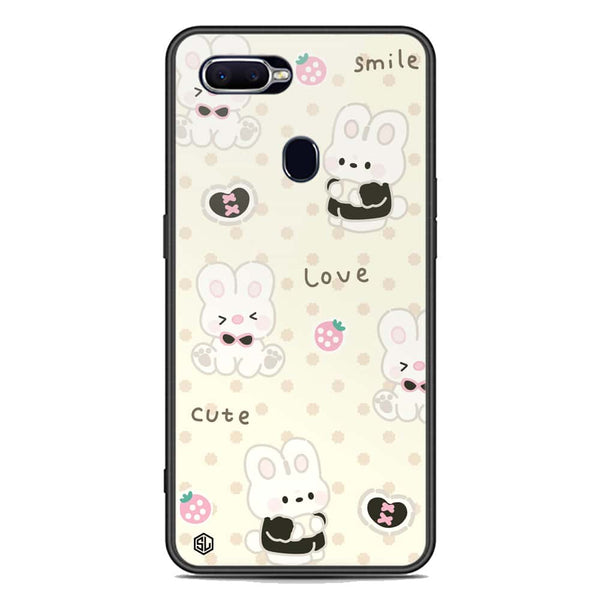Cute Chic Series Soft Phone Case - Premium Glass Case - Design 4 - Oppo F9 Pro