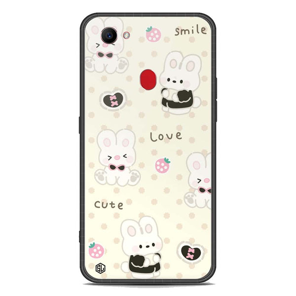 Cute Chic Series Soft Phone Case - Premium Glass Case - Design 4 - Oppo F7