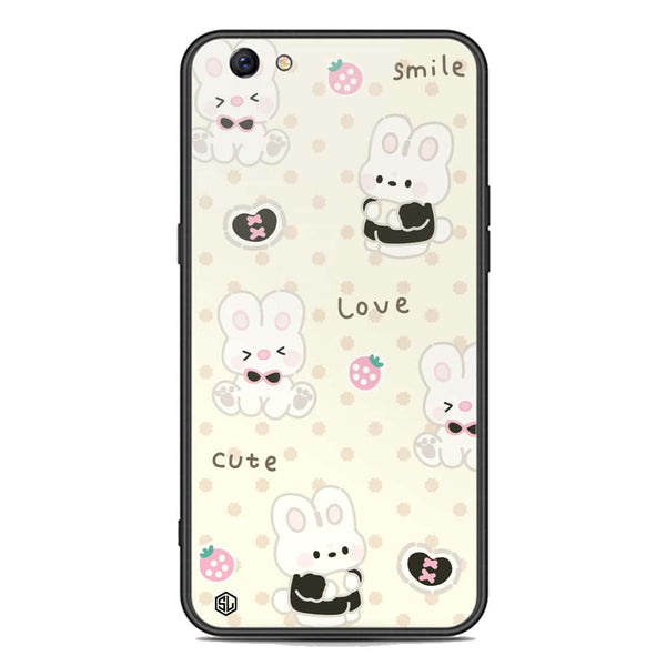 Cute Chic Series Soft Phone Case - Premium Glass Case - Design 4 - Oppo F3 Plus