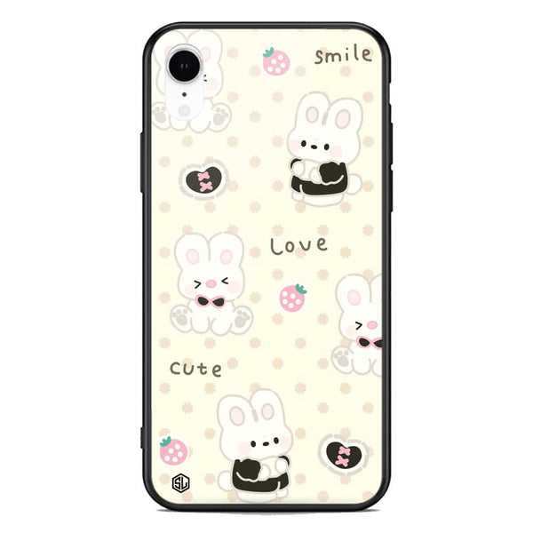 Cute Chic Series Soft Phone Case - Premium Glass Case - Design 4 - iPhone XR