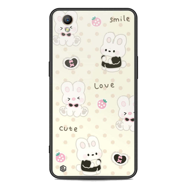 Cute Chic Series Soft Phone Case - Premium Glass Case - Design 4 - Oppo A37
