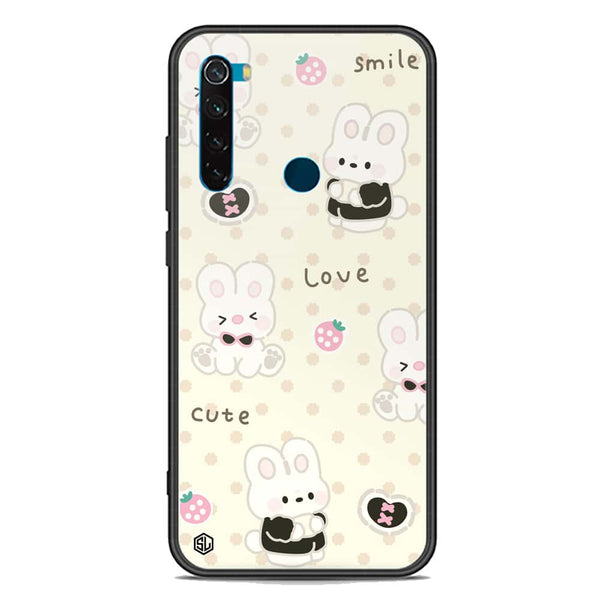 Cute Chic Series Soft Phone Case - Premium Glass Case - Design 4 - Xiaomi Redmi Note 8 2021