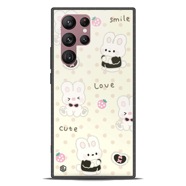 Cute Chic Series Soft Phone Case - Premium Glass Case - Design 4 - Samsung Galaxy S22 Ultra 5G