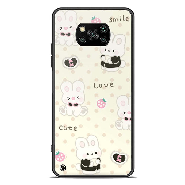 Cute Chic Series Soft Phone Case - Premium Glass Case - Design 4 - Xiaomi Poco X3