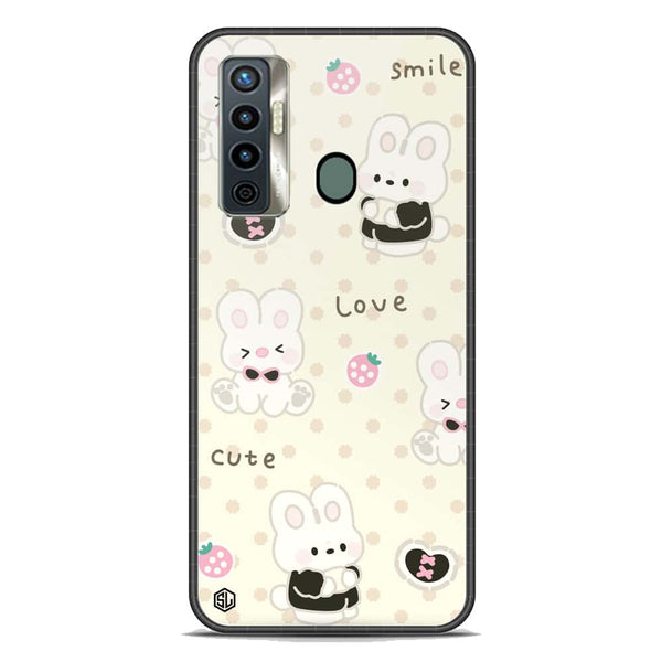Cute Chic Series Soft Phone Case - Premium Glass Case - Design 4 - Tecno Camon 17