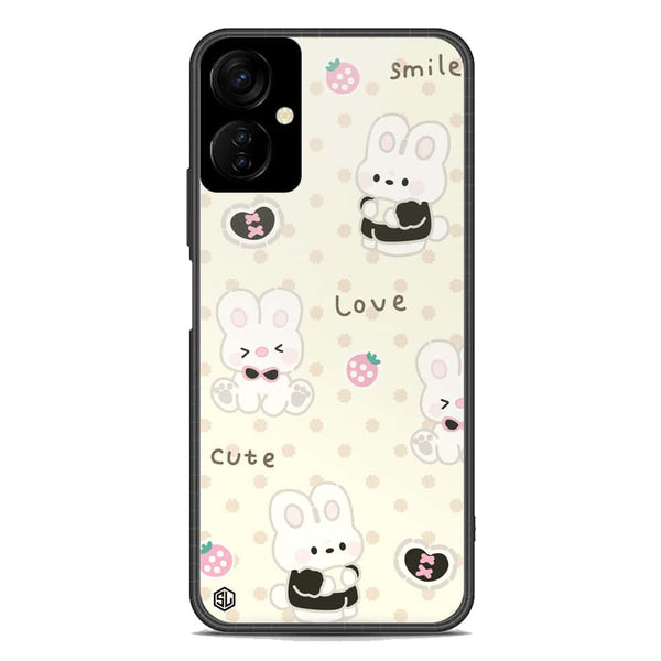 Cute Chic Series Soft Phone Case - Premium Glass Case - Design 4 - Tecno Spark 9T