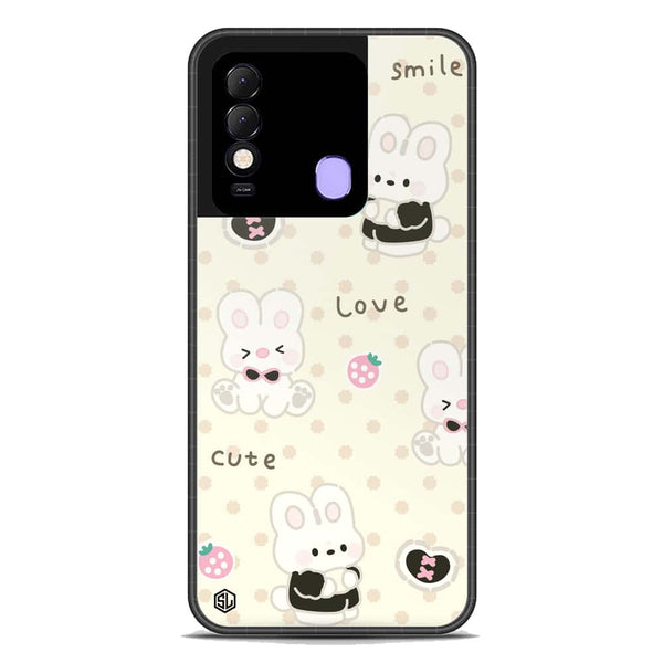 Cute Chic Series Soft Phone Case - Premium Glass Case - Design 4 - Tecno Spark 8