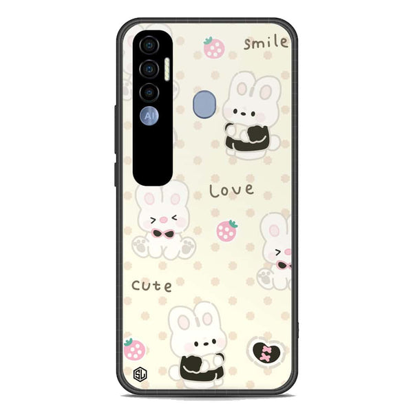 Cute Chic Series Soft Phone Case - Premium Glass Case - Design 4 - Tecno Spark 7 Pro