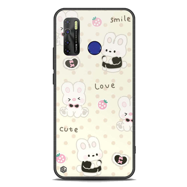 Cute Chic Series Soft Phone Case - Premium Glass Case - Design 4 - Tecno Spark 5