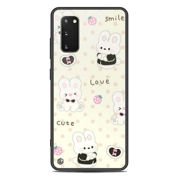Cute Chic Series Soft Phone Case - Premium Glass Case - Design 4 - Samsung Galaxy S20 Plus