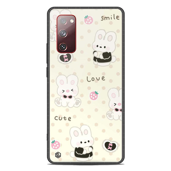 Cute Chic Series Soft Phone Case - Premium Glass Case - Design 4 - Samsung Galaxy S20 FE
