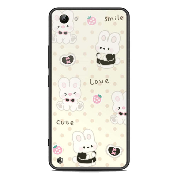 Cute Chic Series Soft Phone Case - Premium Glass Case - Design 4 - Vivo Y81