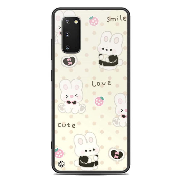 Cute Chic Series Soft Phone Case - Premium Glass Case - Design 4 - Samsung Galaxy S20